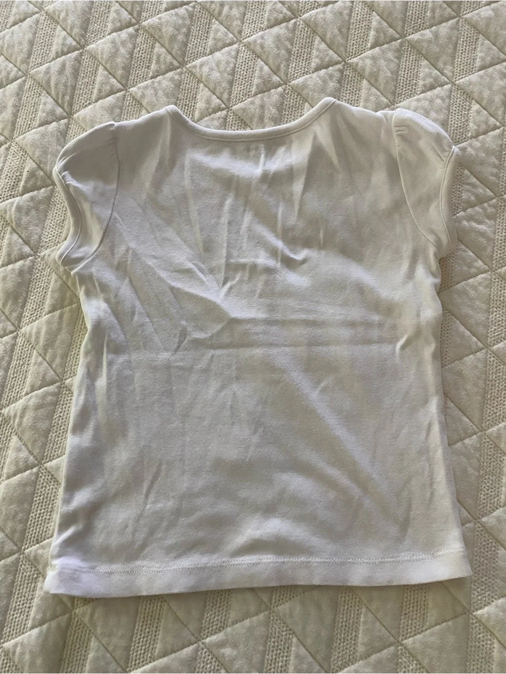 Gymboree White Short-Sleeve Tee with Embroidered Pond and Bridge